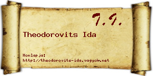 Theodorovits Ida névjegykártya