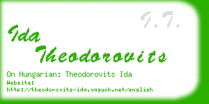 ida theodorovits business card